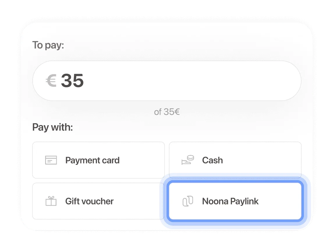 Payment options including gift voucher and Noona Paylink