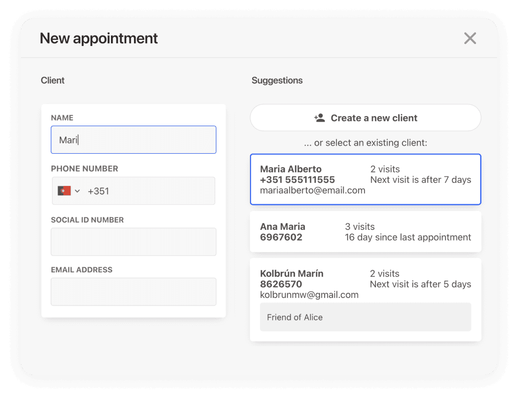 Appointment calendar