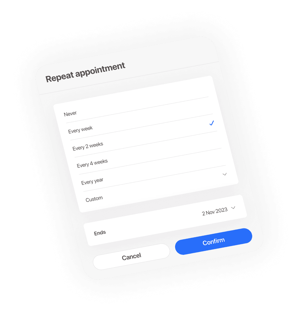Appointment calendar