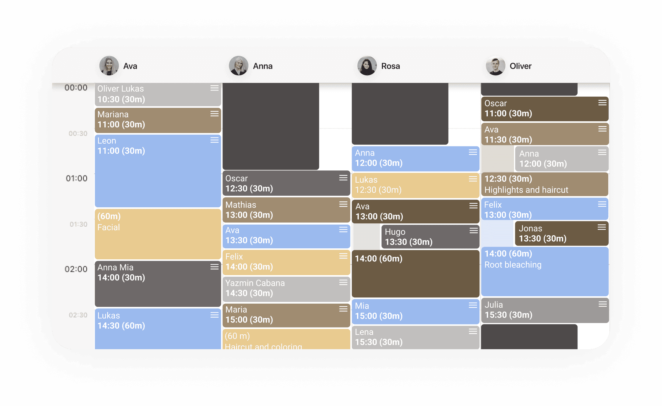 Appointment calendar