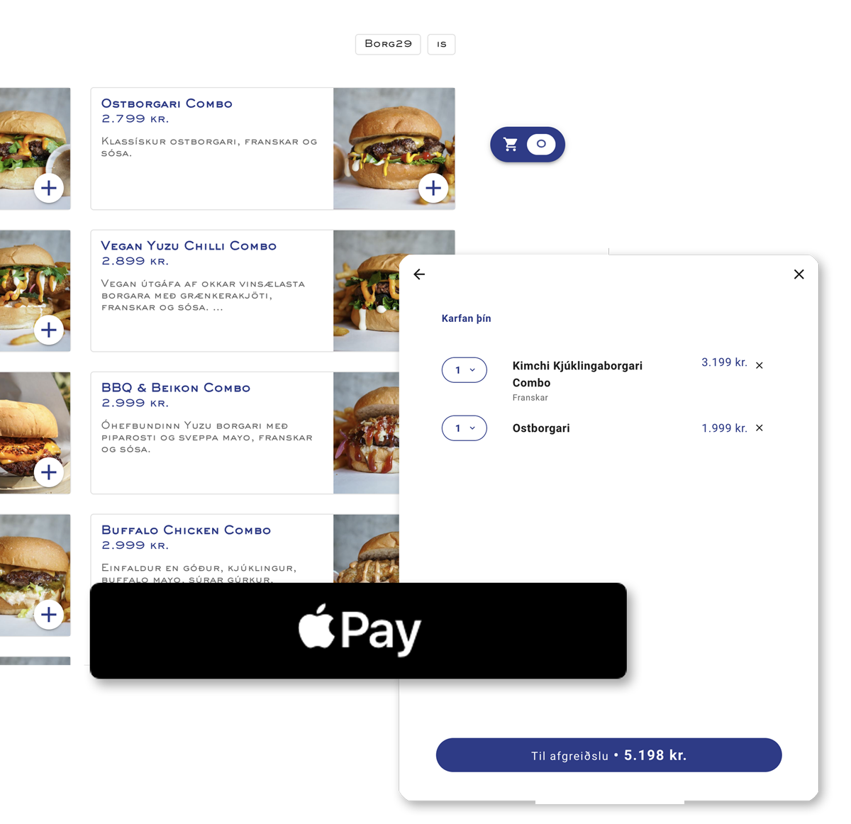 Self-ordering kiosk