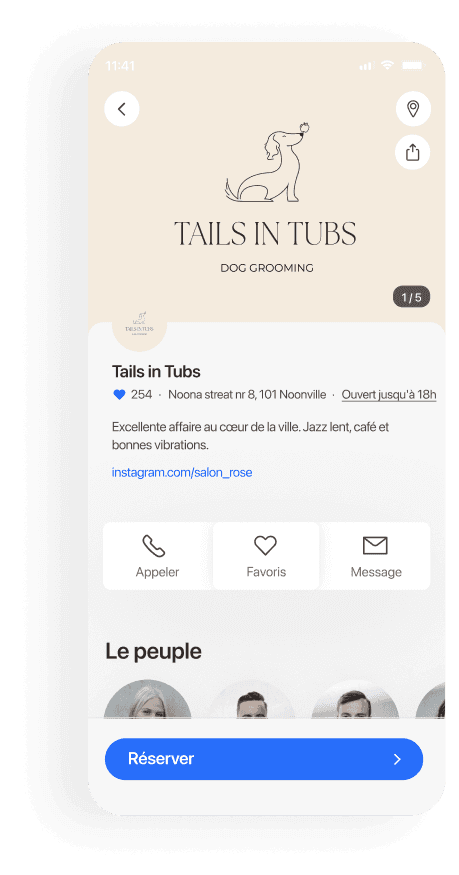 Services pour animaux mobile booking