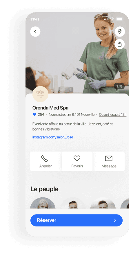 Spa mobile booking