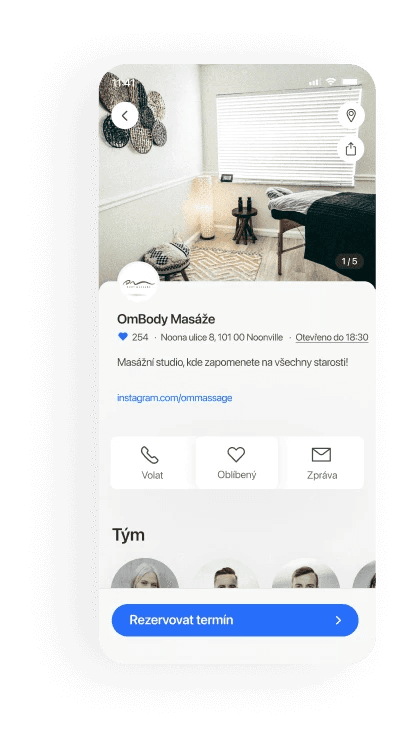Masáže mobile booking