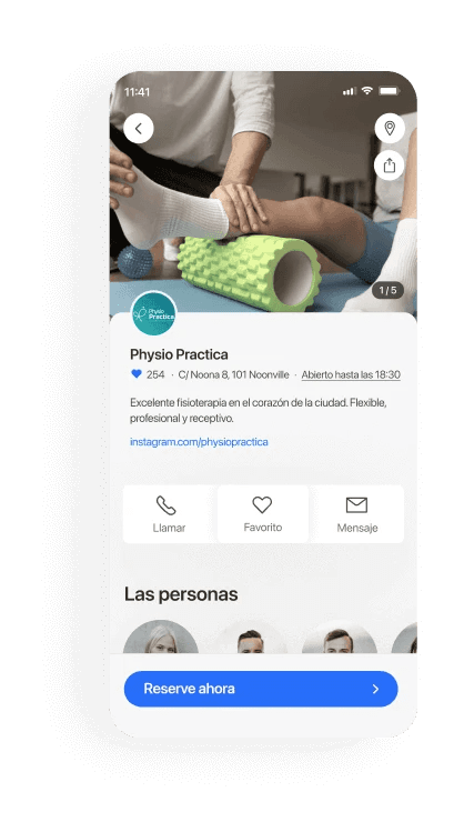 Clínicas de fisioterapia mobile booking