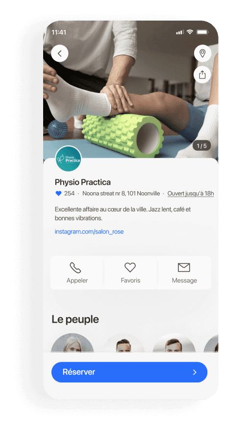 Physiothérapie mobile booking