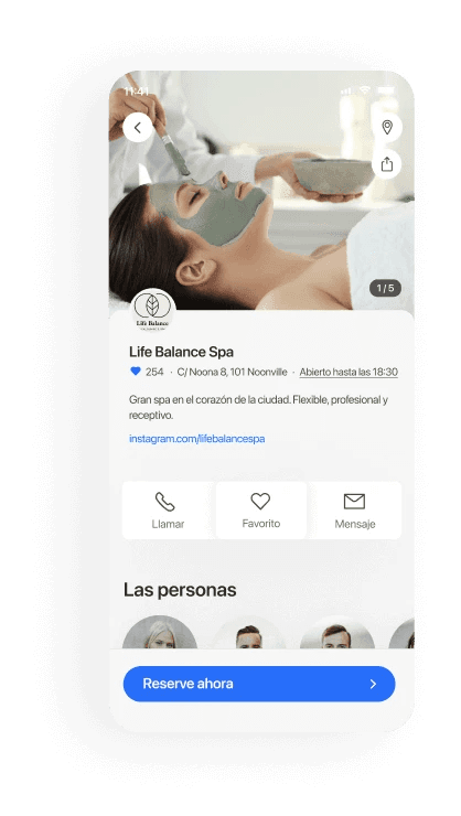 Spas mobile booking