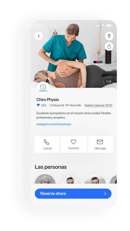 Clínicas quiroprácticas mobile booking