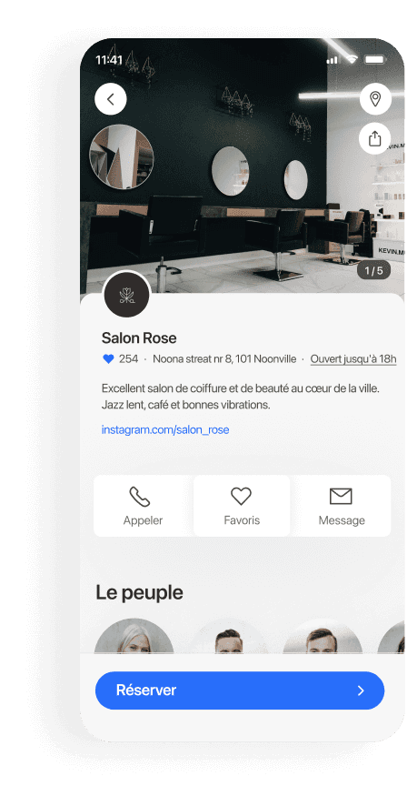 Salon de coiffure mobile booking
