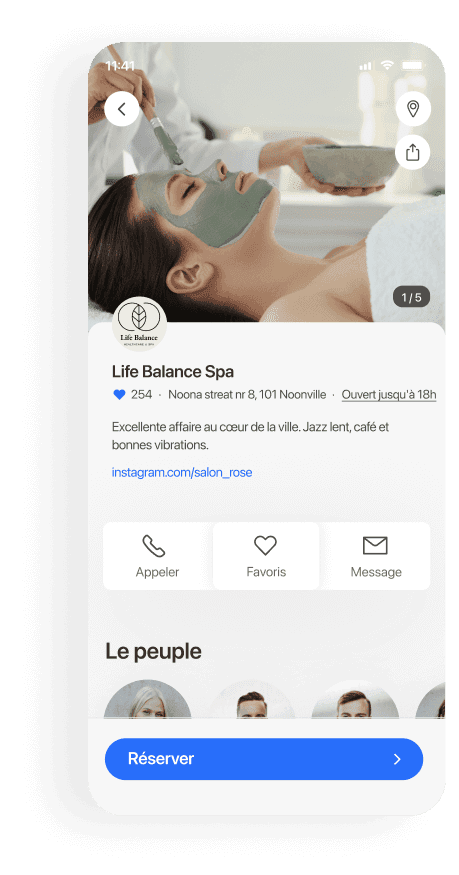 Wellness mobile booking