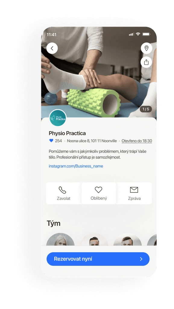 Fyzioterapeuti mobile booking