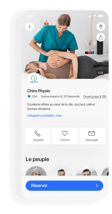 Chiropraxie mobile booking