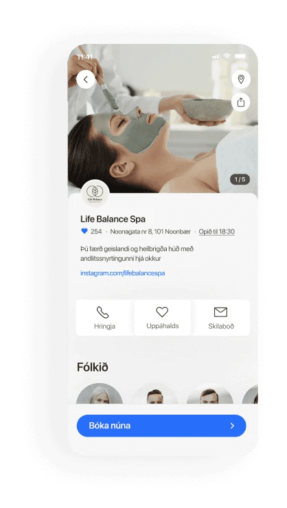 Heilsulindir mobile booking