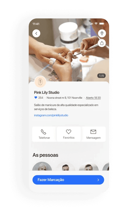 Salões de unhas mobile booking