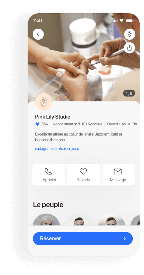 Onglerie mobile booking