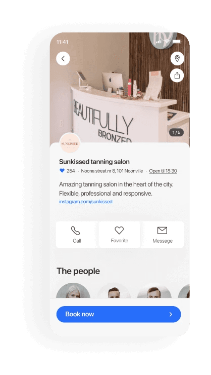 Tanning salons mobile booking