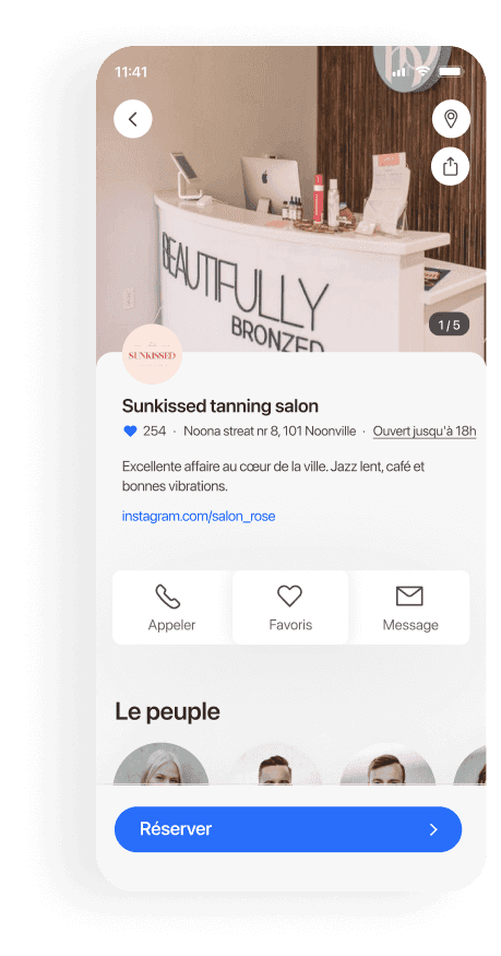 Solarium mobile booking