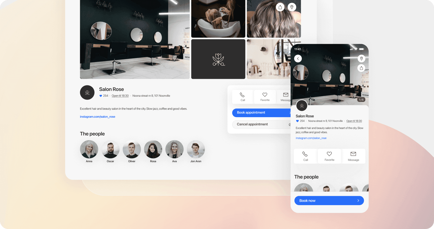 Improved profiles, event resizing and calendar zoom